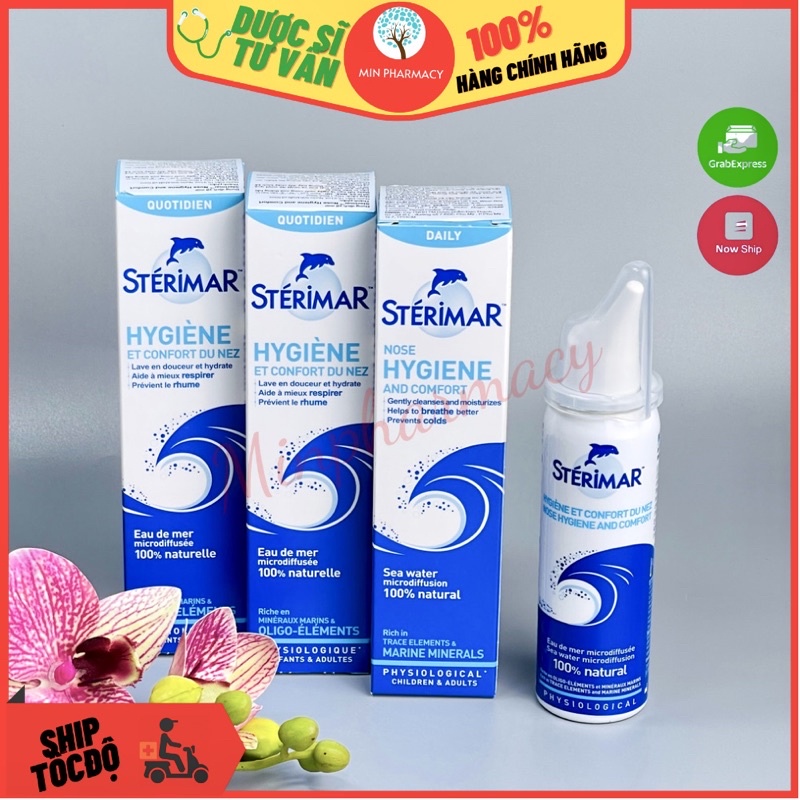 NƯỚC BIỂN XỊT MŨI CHO NGƯỜI LỚN STERIMAR 50ml- Minpharmacy