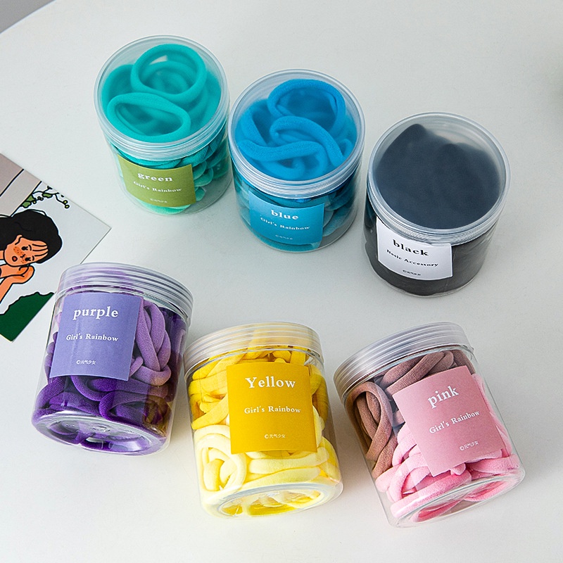 Cột tóc hộp cho bé gái và Mẹ số lượng 50 dây, thun co dãn, sẵn nhiều màu đẹp