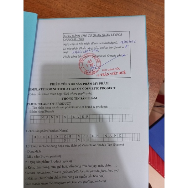 Can 1 lít kháng khuẩn Nano bạc dùng cho máy phun khói Green nano silver