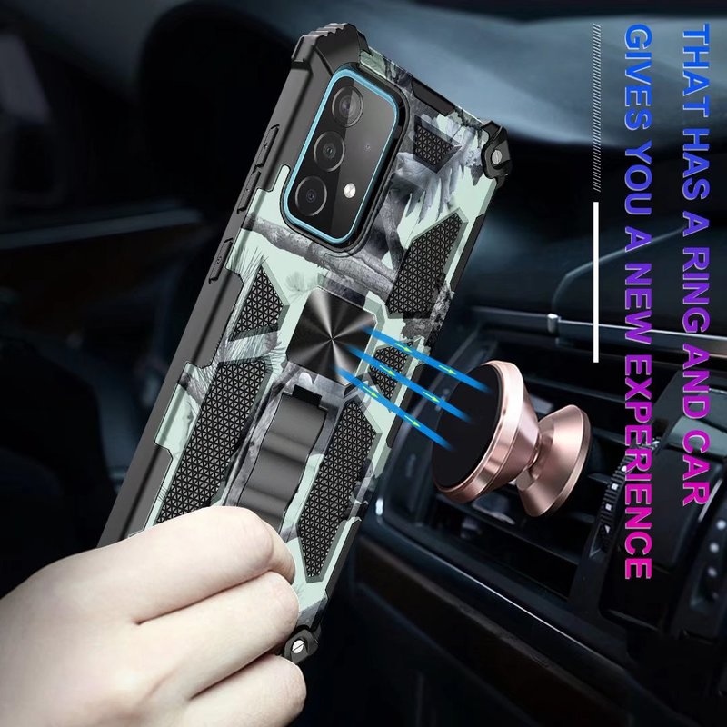 Ốp Điện Thoại Chống Sốc Kèm Móc Xỏ Ngón Nam Châm Cho Samsung Galaxy A51 A71 M51 A02 A02S A03 A03S A03Core A04 A04E A04S