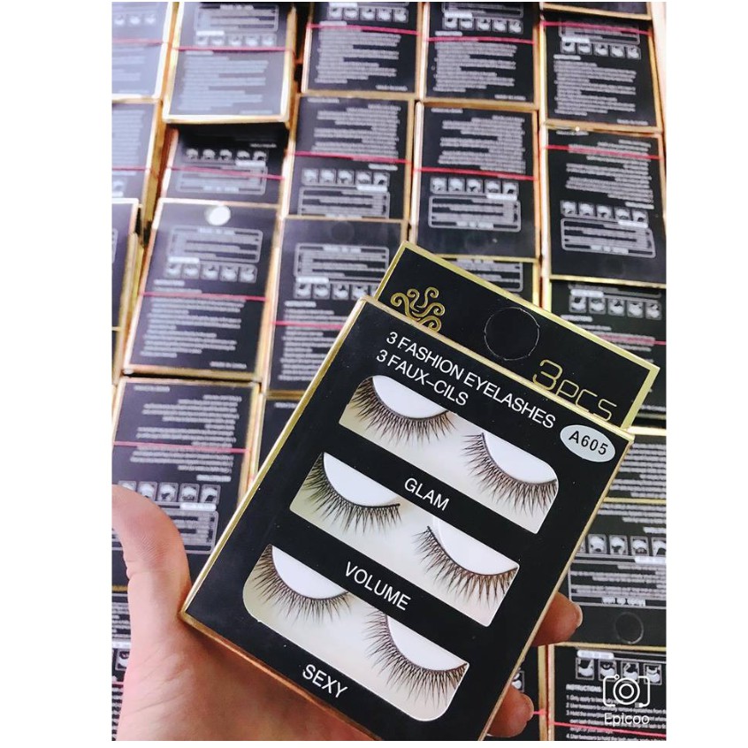 Mi Chồn 3D 3PCS 3 Fashion Eyelashes 3 Faux-Cils nhiều mã