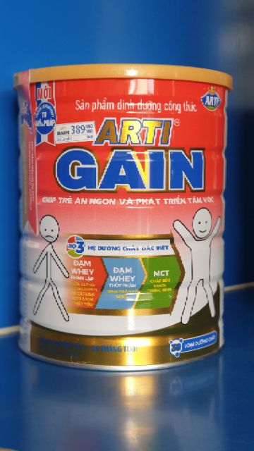 Sữa Arti Gain dành cho trẻ Suy dinh dưỡng, Biếng ăn (900g) - mẫu mới 2021