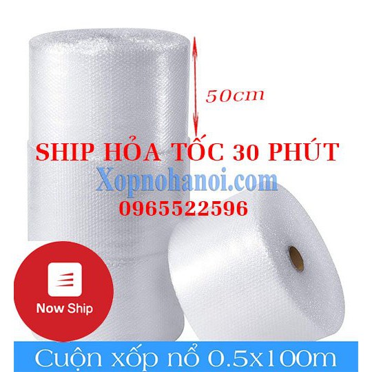 [HỎA TỐC]Kích Thước 0.5m x 100 (m) Cuộn Bong Bóng Khí màng xốp hơi loại 1 chuẩn bọc hàng chất lượng tốt giá xưởng