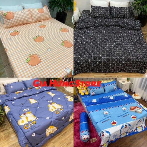 Ga Trải Giường, Bọc Đệm Cotton Poly Nhiều Hoạ Tiết, Drap Giường Hàn Quốc Được Chọn Mẫu
