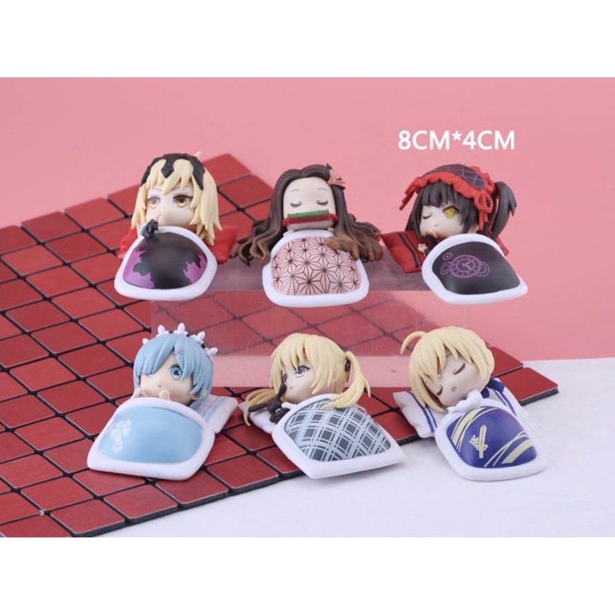 [ Vũ Trí Ba ] Mô hình nhân vật Anime Alter, Nezuko, Sora, Rem, Saber, Kurumi Tư Thế Nằm Ngủ cực kỳ dễ thươngg