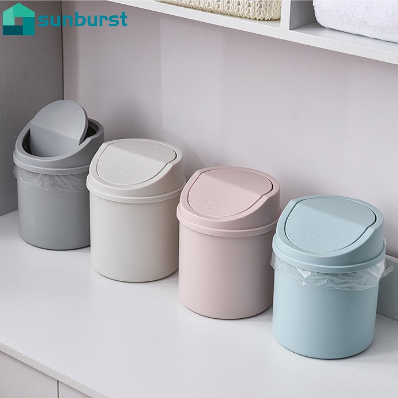Thùng Đựng Rác Mini Chống Rơi Thời Trang Dành Cho Phòng Tắm / Văn Phòng