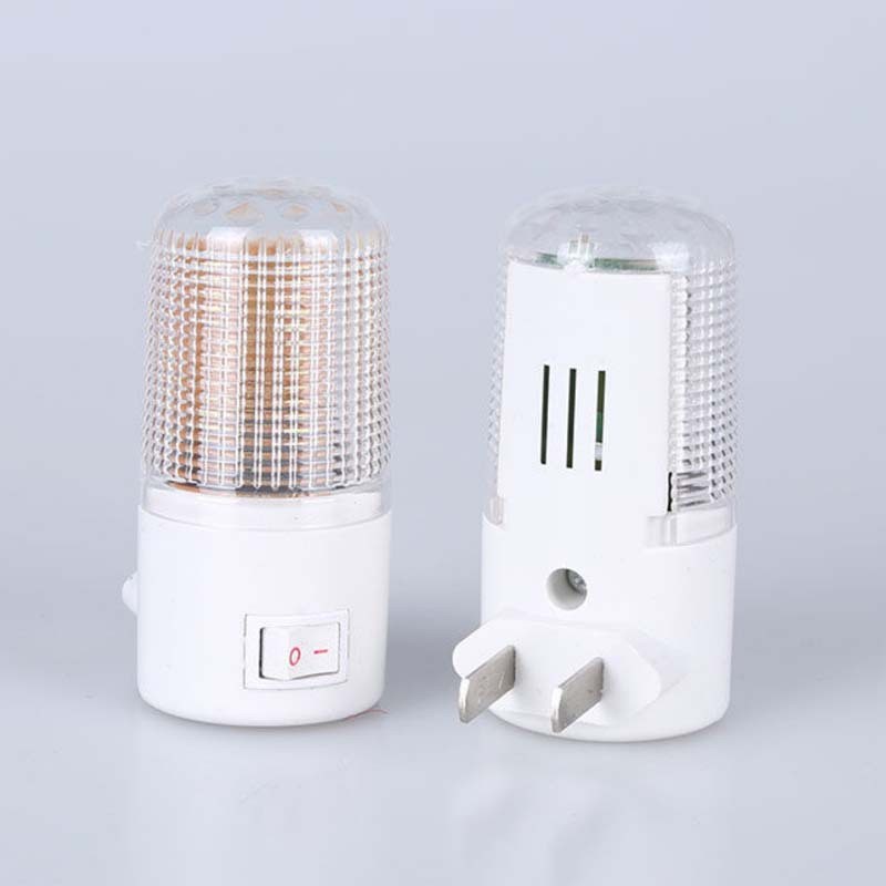 3W LED Wall-mounted Night Light Bedside Emergency Lamp Energy-efficient Wall Socket Lamp for Bedroom Home Living Room