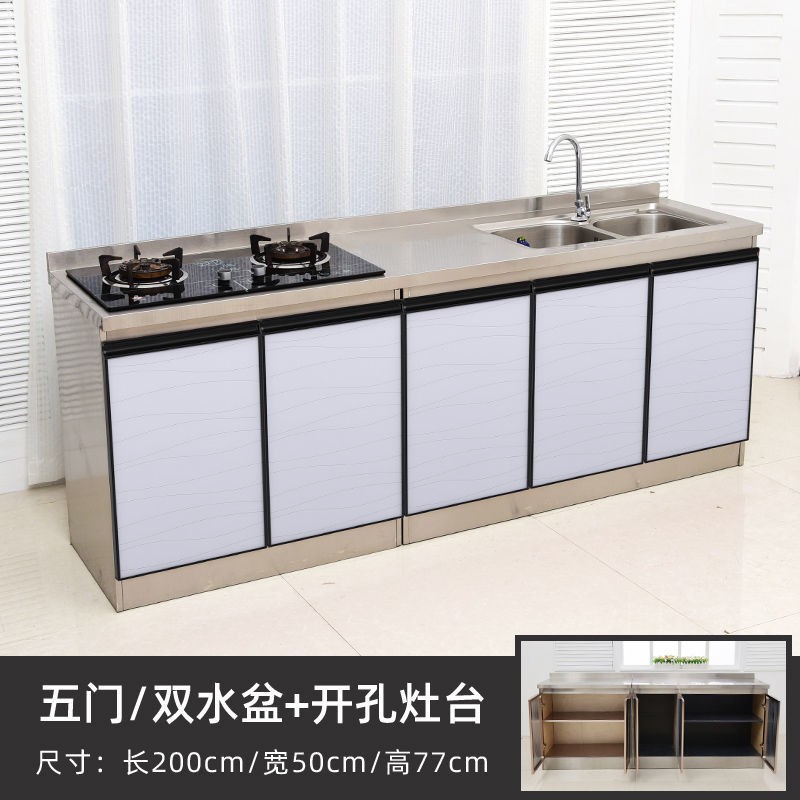 Cho thuê tủ đơn giản nhà bếp chậu inox lắp ghép tiết kiệm cất