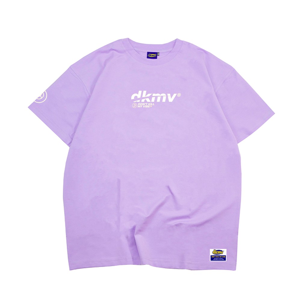 [Hình thật/có sẵn] Áo thun nữ cotton màu tím tay ngắn form rộng | DKMV Violet Logo Tee