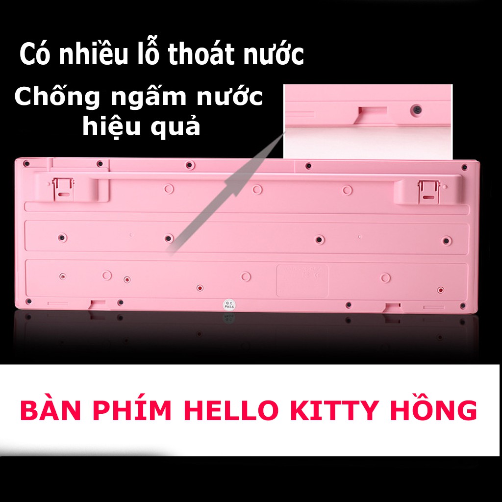 [DỄ THƯƠNG] Bàn Phím Hồng Hello Kitty Siêu Êm Siêu Bền Siêu Nhẹ