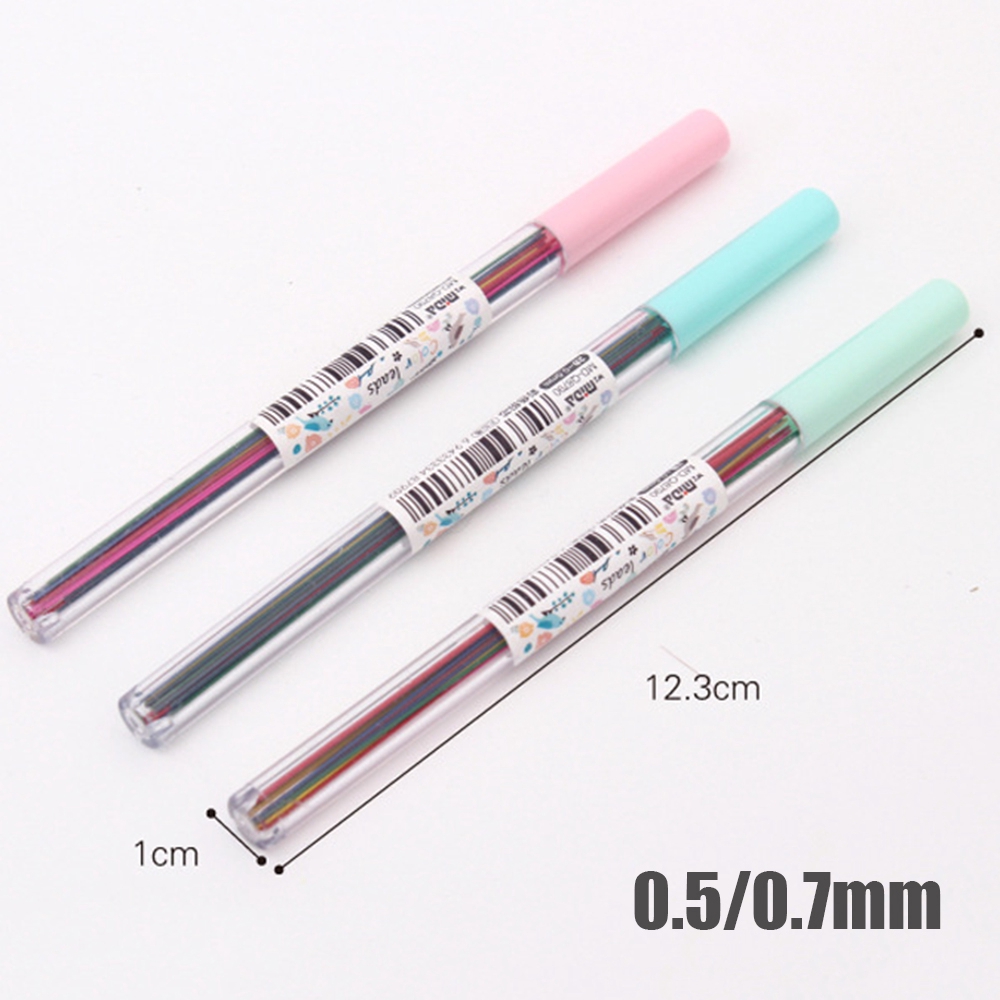 3 ống ngòi bút chì 0.5/0.7 mm nhiều màu sắc
