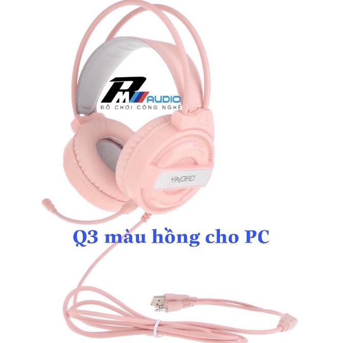 Combo bộ bàn phím giả cơ K616 kèm tai nghe gaming Q3 màu hồng dành cho các game thủ - Bàn phím có dây cao cấp K616