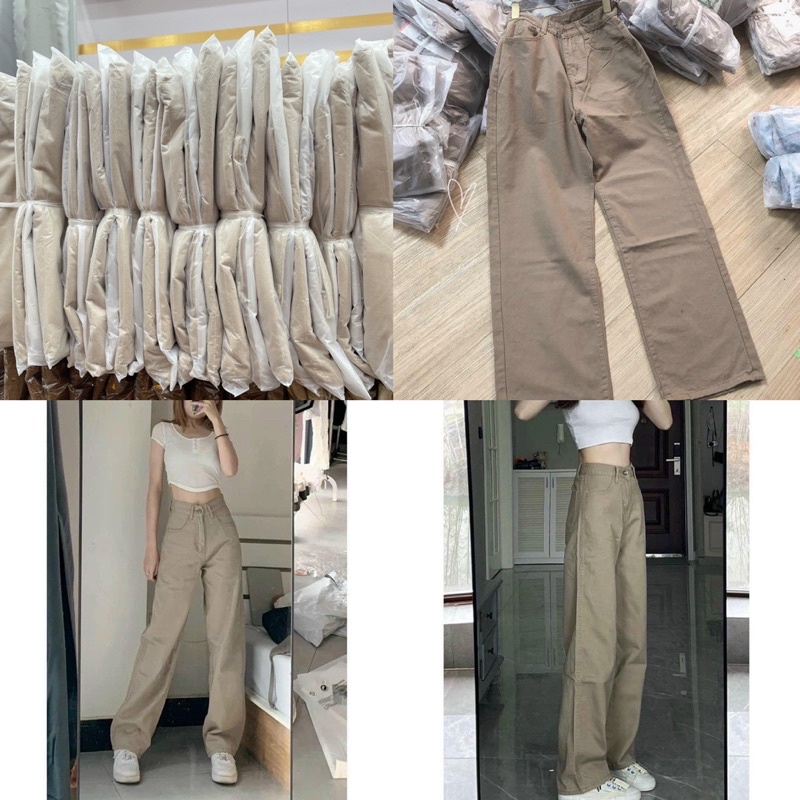 Quần ống suông màu bò siêu hot