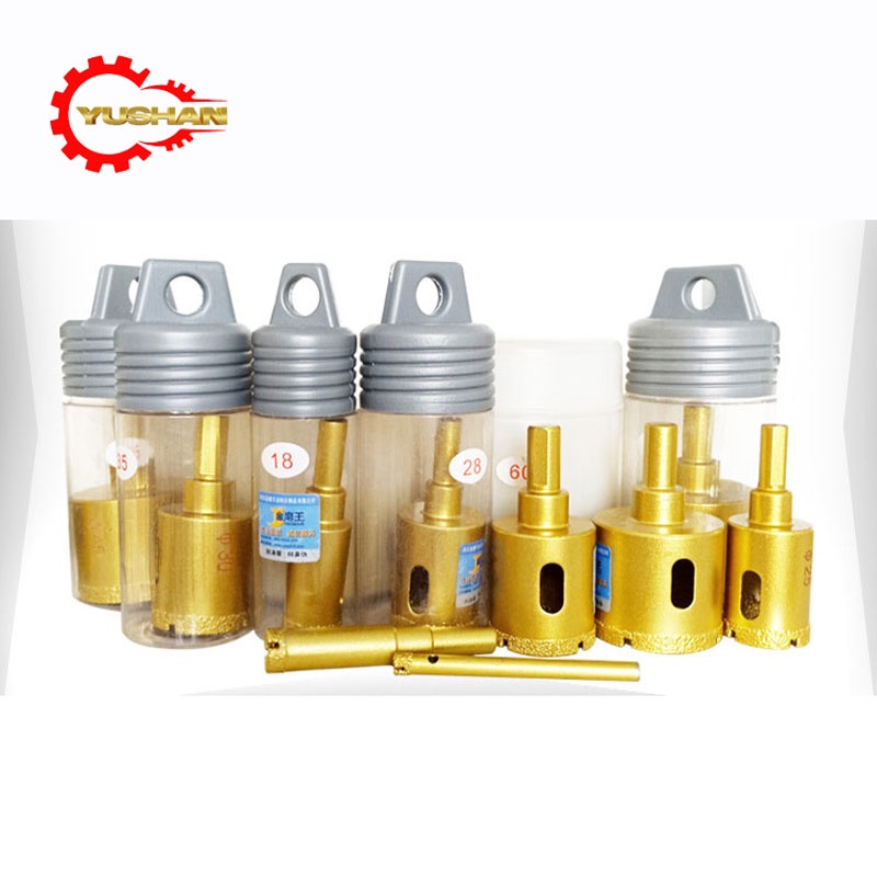 Mũi Khoan Khoét Lỗ Kính, Gạch Men, Đá,Gạch Nung,YUSHAN Phủ Titanium Cao Cấp Kích Thước 6-60mm