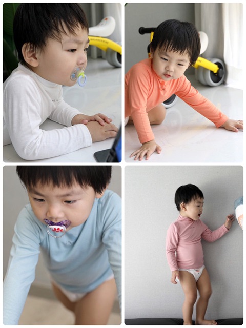 [Minkymom QC] Áo Giữ Nhiệt Cổ Cao Thun Tăm Co Dãn Cho Bé - chính hãng quảng châu