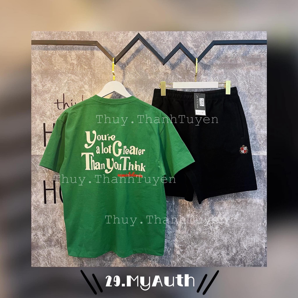 Áo thun Slogan ADLV  YOU THINK GREEN