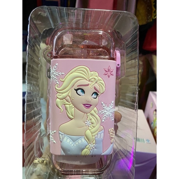 Bình nước Elsa chính hãng Disney cho bé đi học, có ống hút tiện dụng.