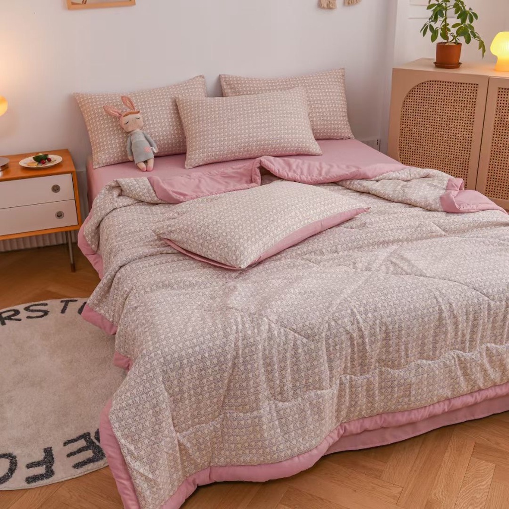 Bộ chăn ga gối Cotton Đũi Thô , Set chăn ga gối đũi hè, chăn trần bông nhập khẩu đủ kích thước | BigBuy360 - bigbuy360.vn