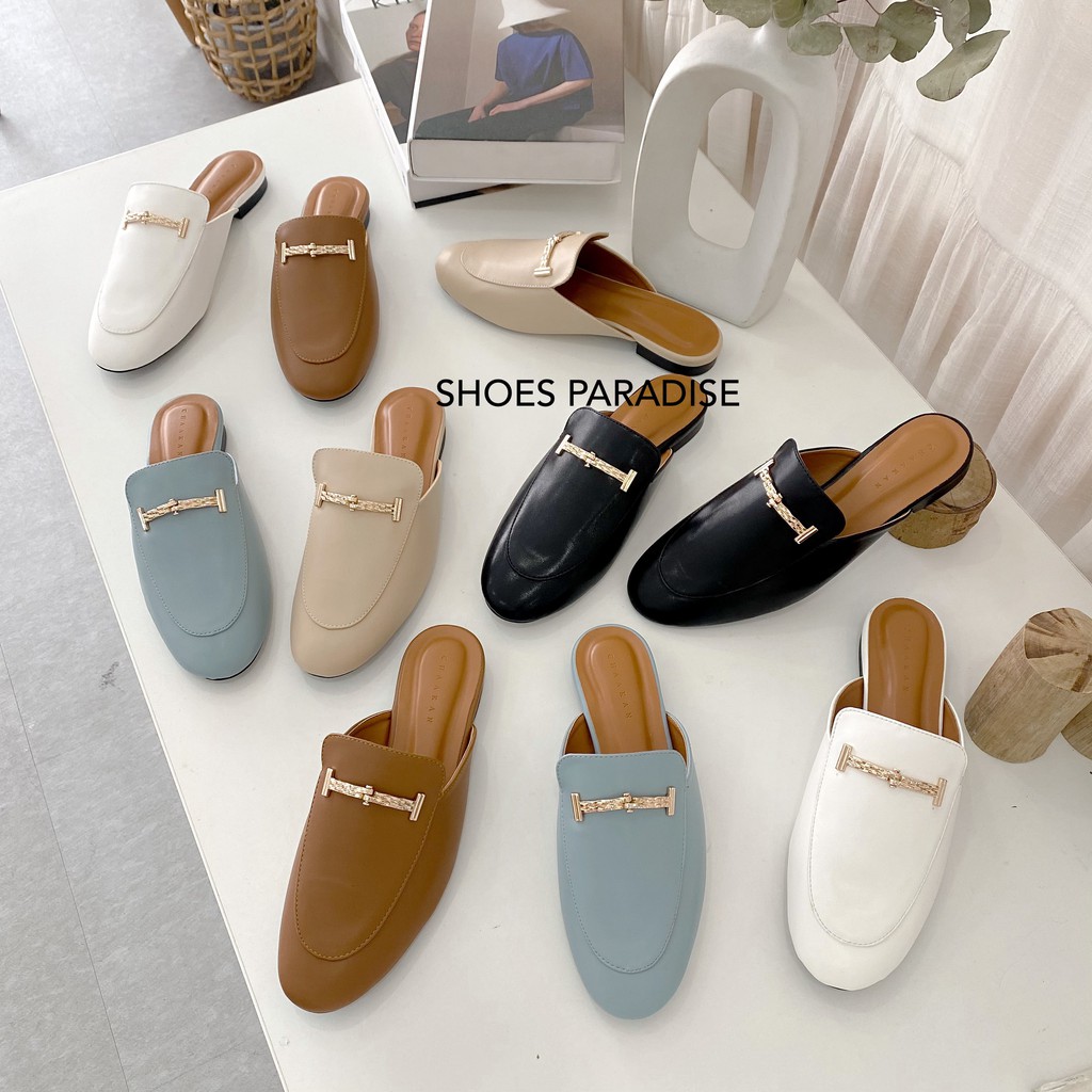 Guốc Bít Mũi Thời Trang Shoes Paradise,Dép Sục Nữ Bít Mũi Đế Xẹp Hàn Quốc