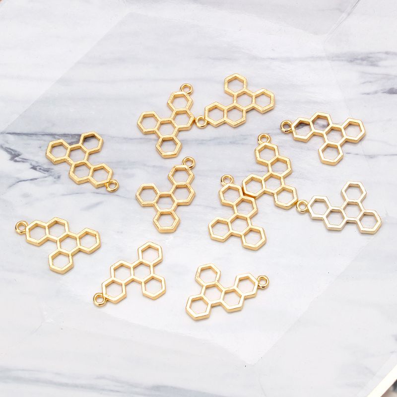 Set 10 Khung Tổ Ong Bằng Nhựa Resin UV Làm Trang Sức