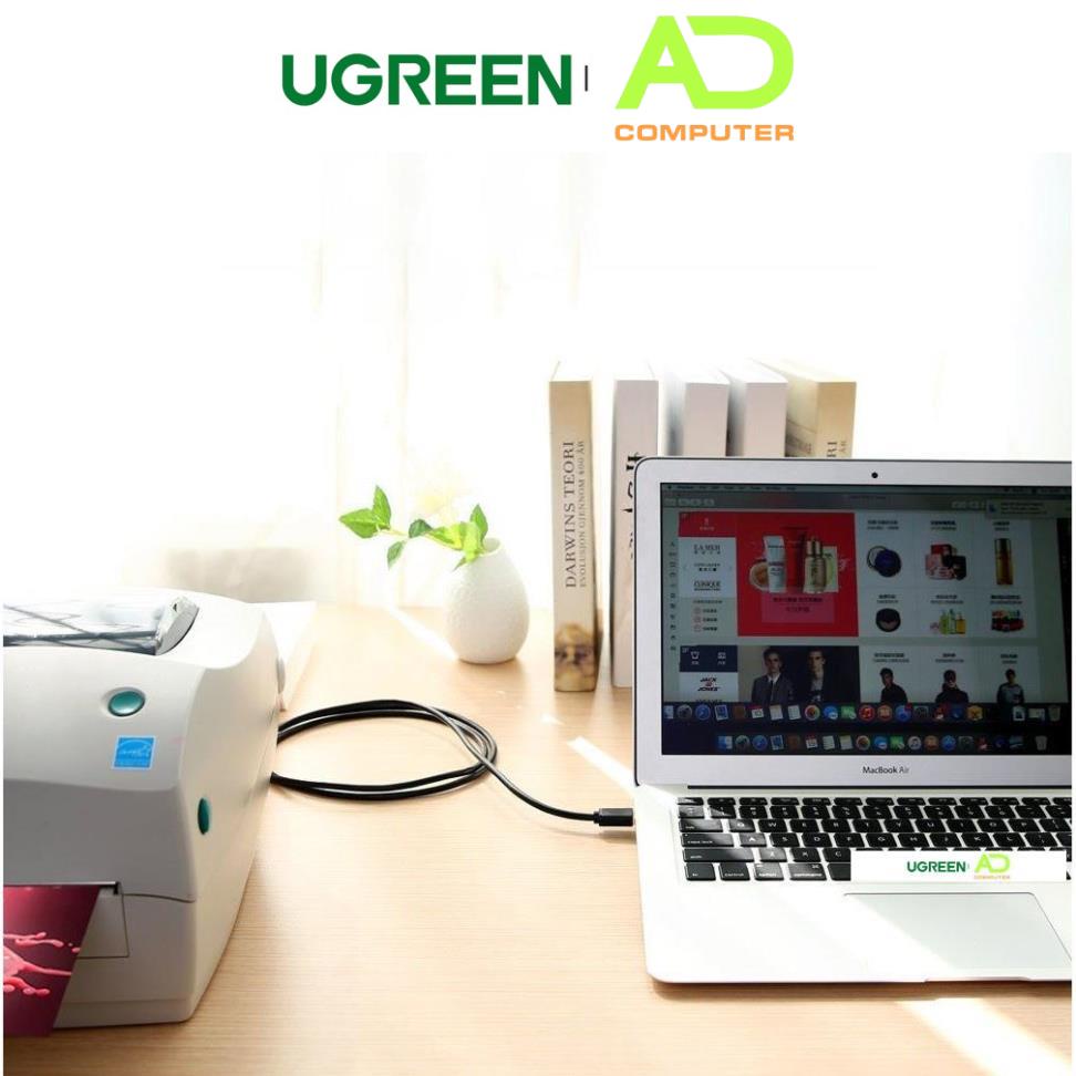 Dây máy in USB 3.0 đầu mạ vàng, dài từ 1-2m UGREEN US210