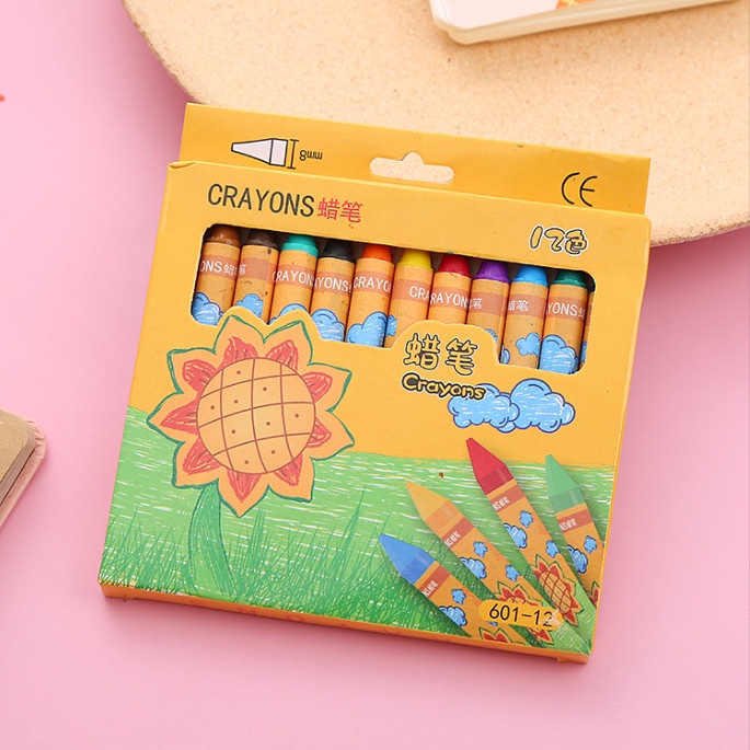 Hộp bút sáp màu cho bé hoa hướng dương BAG U SMHD105