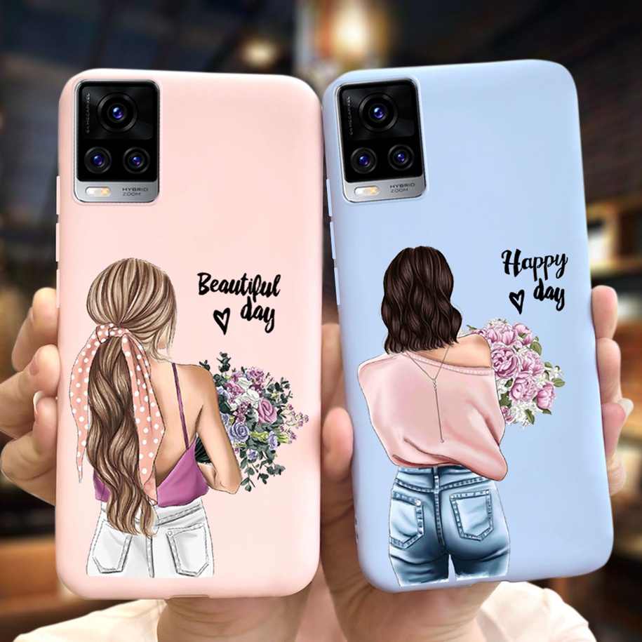 Ốp điện thoại TPU màu kẹo chống rơi chống sốc cho Vivo V20 Vivo V2025 V2024 6.44 inch