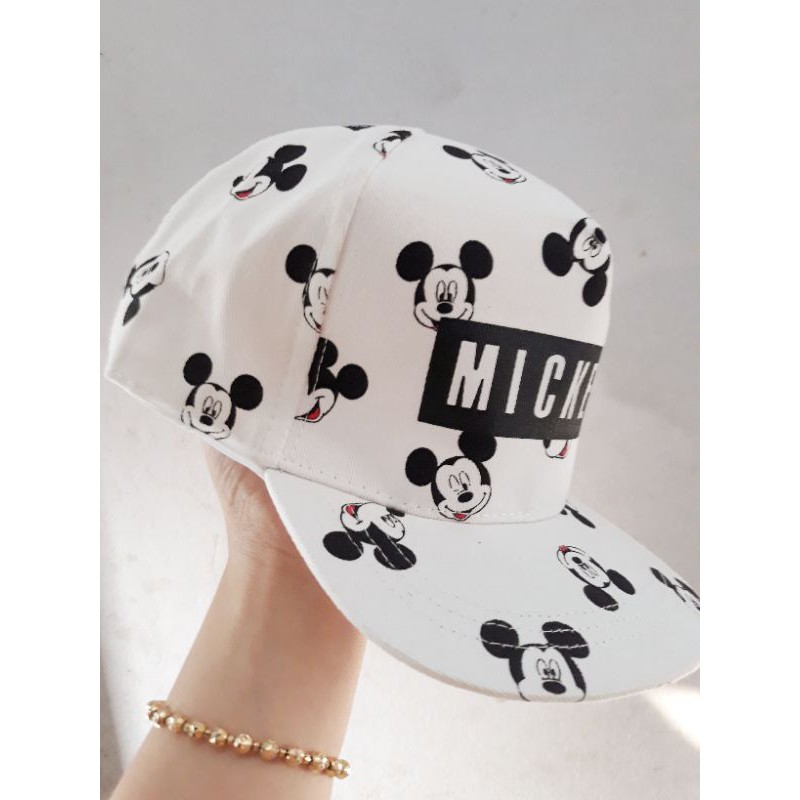 Mũ lưỡi trai⚡HM Mickey xuất xịn⚡bo chun sau chất đẹp cho bé (ảnh thật)