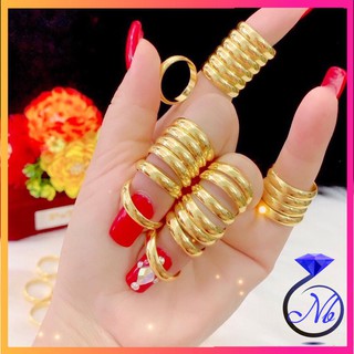 [HÀNG HOT] Nhẫn trơn, nhẫn chỉ mạ màu 24 bền màu có khắc 9999 cao cấp