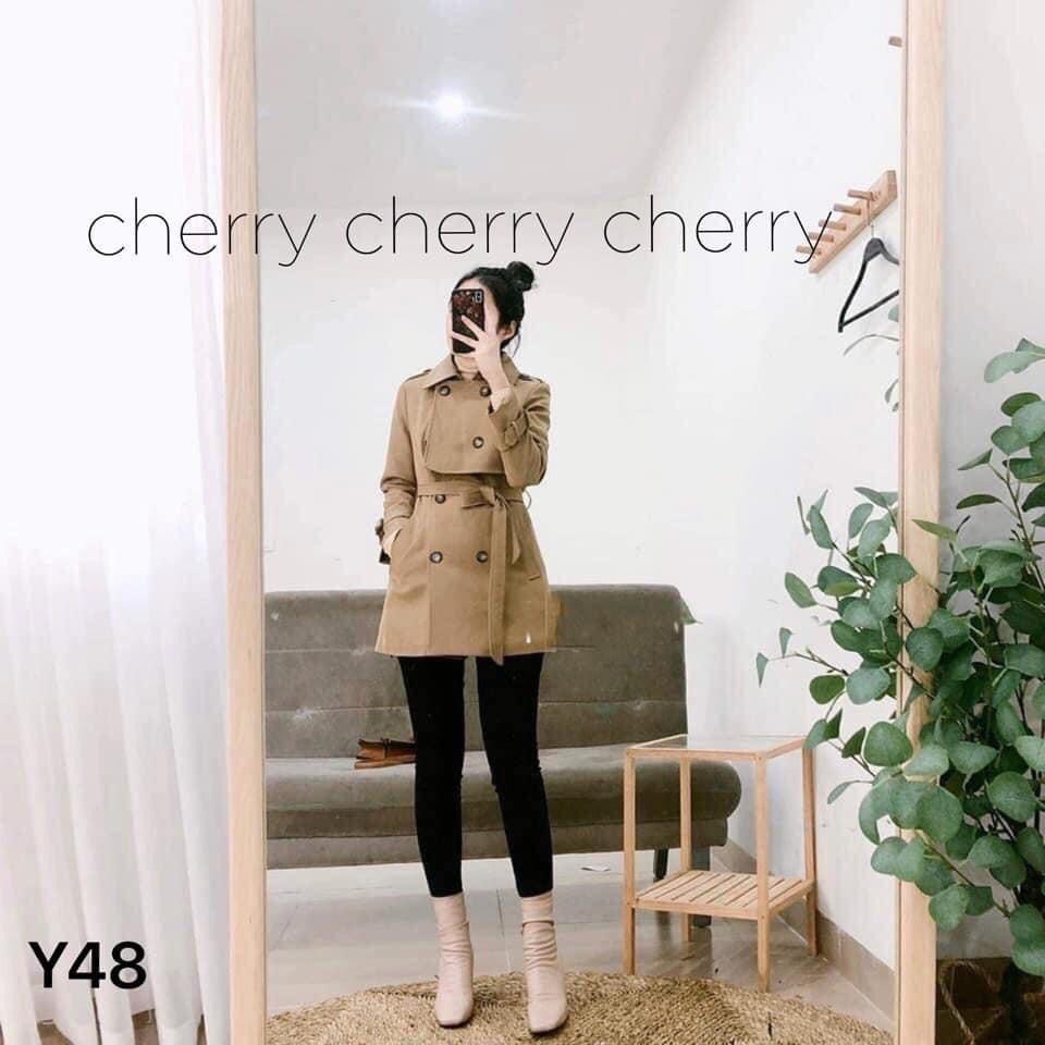 Áo dạ nữ dáng dài cao cấp 2 lớp kiểu áo khoác ngoài cúc thiết kế tay đai trẻ trung cá tính thời trang thu đông