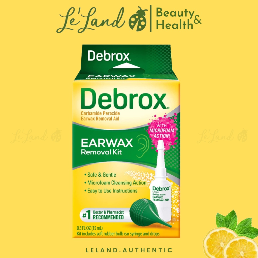 Debrox Bộ dụng cụ lấy ráy tai Debrox 15ml nhẹ nhàng làm mềm và lỏng
