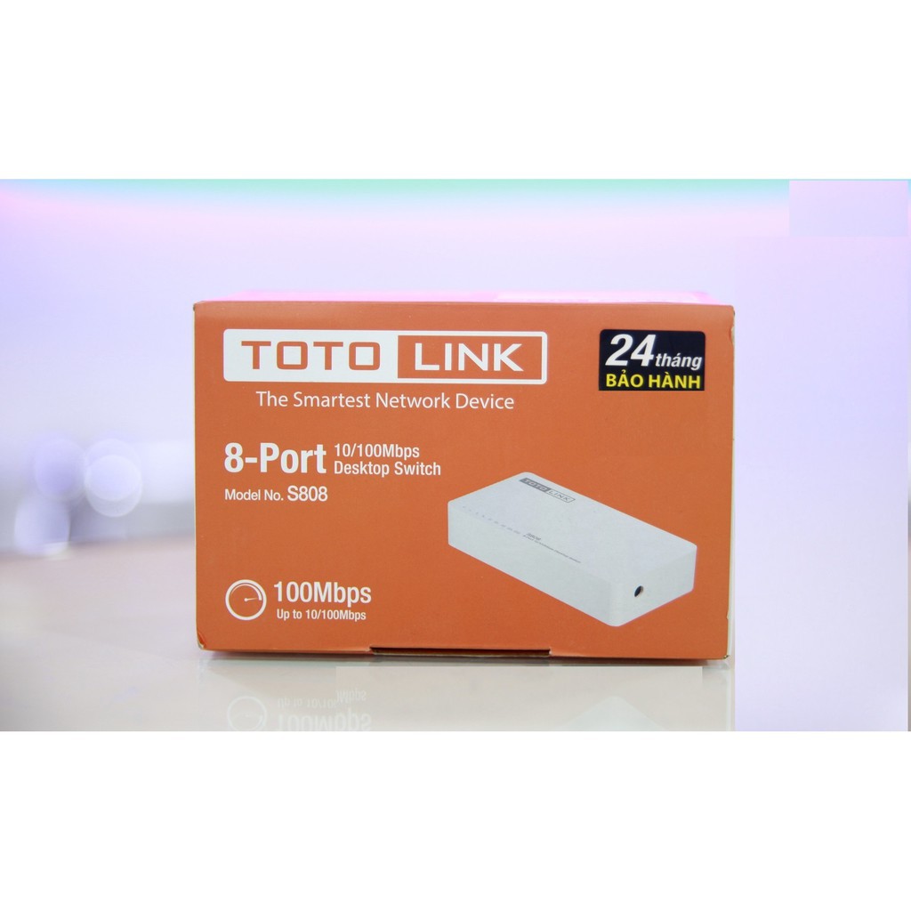 Bộ Chia Mạng 8 Cổng TOTOLINK S808 - Switch Chia Mạng 8 Port- BH 24 Tháng