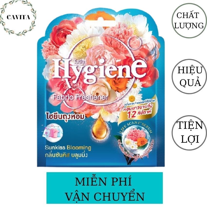 Túi Thơm Đậm Đặc Hygiene Thái Lan CAVITA giúp lưu hương trên quần áo suốt ngày dài, hương thơm nhẹ nhàng, dùn