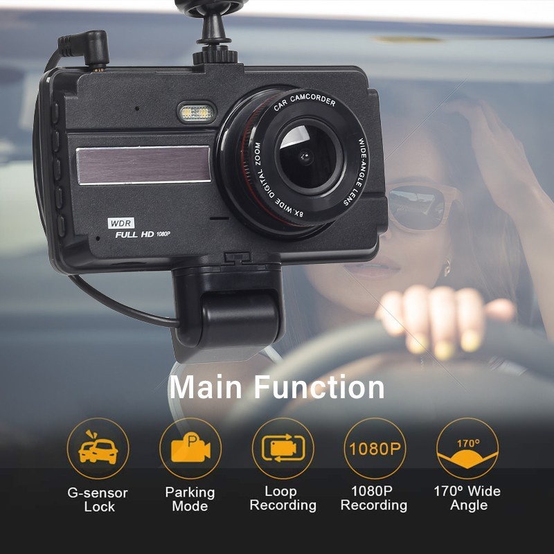 Camera hành trình cảm ứng 2.5D 4 Inch IPS 1080P Full HD 170 độ cho xe hơi
 | WebRaoVat - webraovat.net.vn