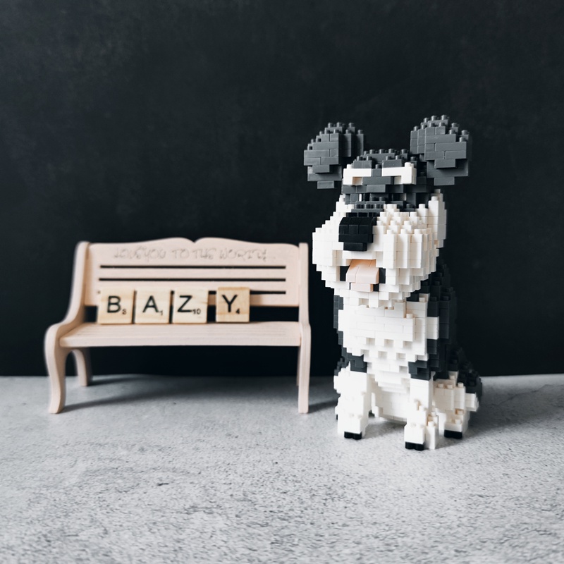 Bộ Đồ Chơi Lắp Ráp Chú Chó Husky Poodle Bằng Nano Độc Đáo Trang Trí Bàn Làm Việc