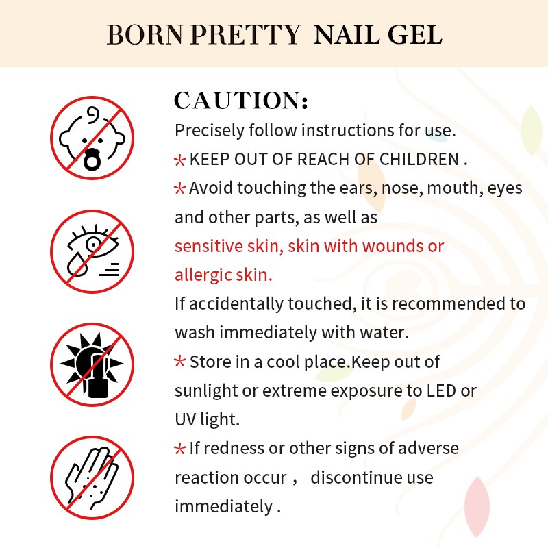 Sơn móng tay BORN PRETTY dạng gel trong suốt 15ml