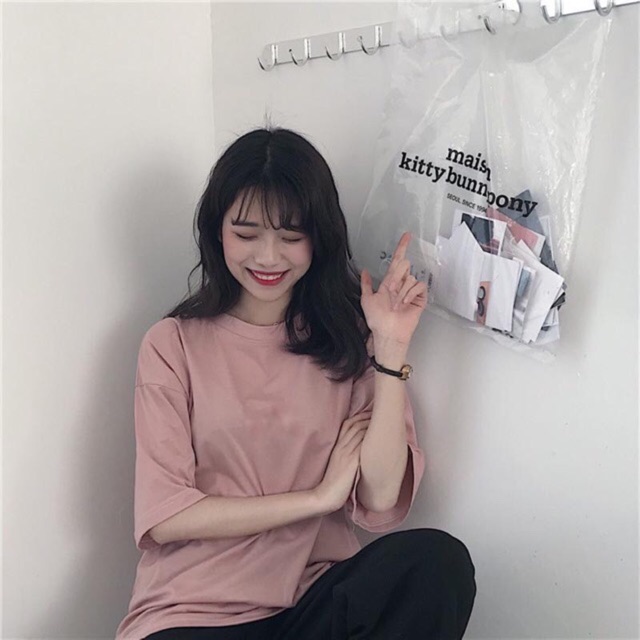 BASIC TEE - TAY LỬNG HỒNG RUỐC / ẢNH THẬT