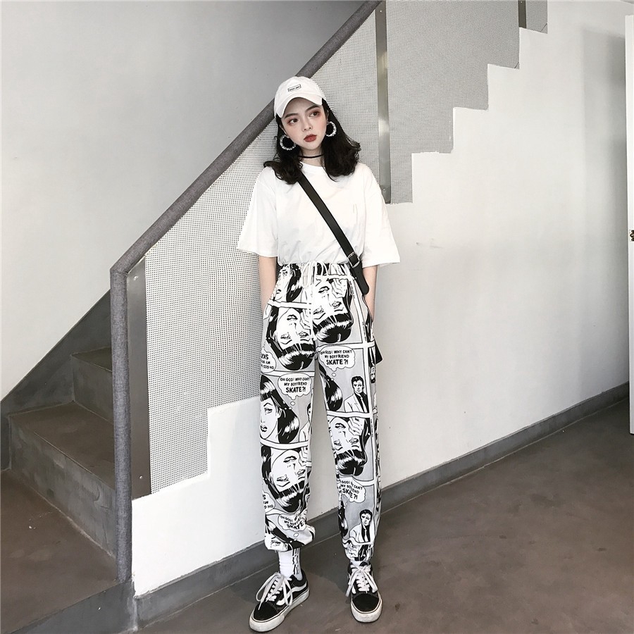 quần thể thao nam và nữ cùng phong cách truyện tranh hip hop | BigBuy360 - bigbuy360.vn