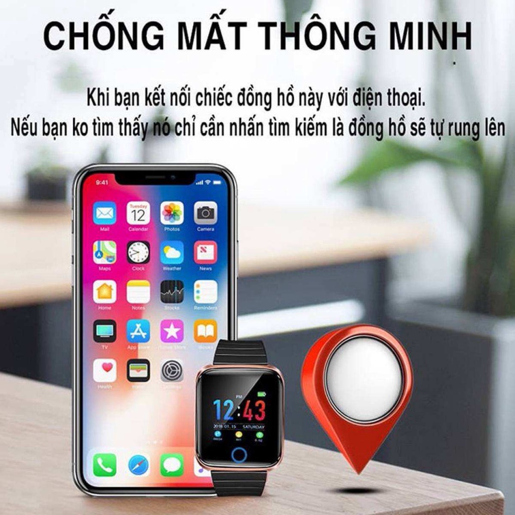 Đồng hồ thông minh D28 Có Kết Nối Bluetooth - Smartwatch có Thông Báo Cuộc Gọi, Theo Dõi Nhịp Tim