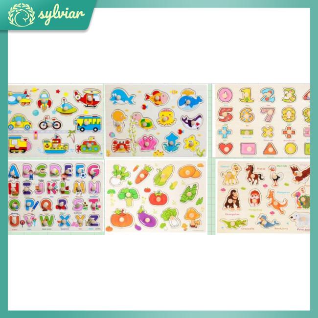 Bộ Đồ Chơi Xếp Hình Bằng Gỗ 8 Mảnh Giáo Dục Sớm Cho Bé