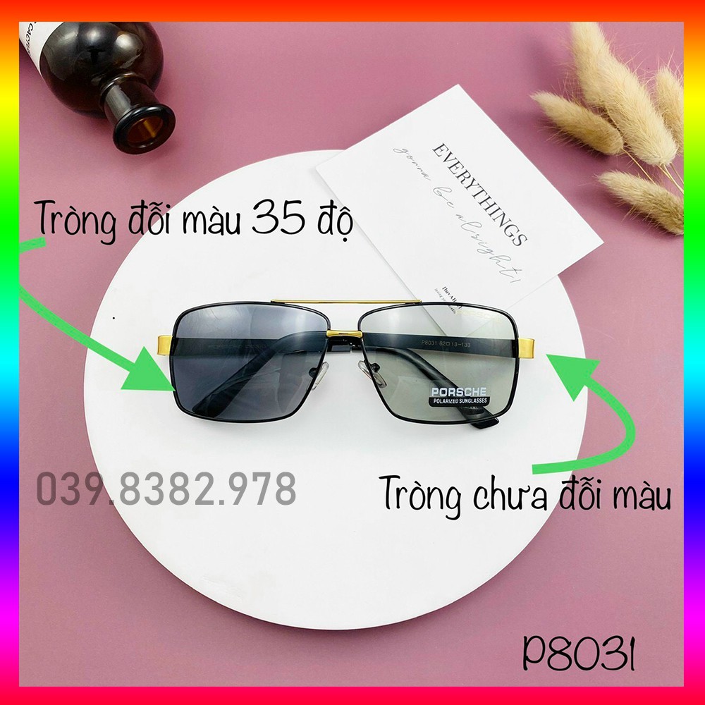 Mắt kính mát nam 💖FREESHIP💖 thời trang phân cực đổi màu chống nắng bụi bẩn đi ngày và đêm chống chói gọng hợp kim bền | BigBuy360 - bigbuy360.vn