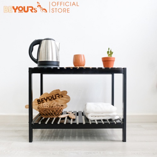 Kệ Để Lò Vi Sóng Gỗ Đa Năng 2 Tầng BEYOURs Oven Rack 2f Nội Thất Kiểu Hàn Lắp Ráp - Nội Thất Phòng Bếp