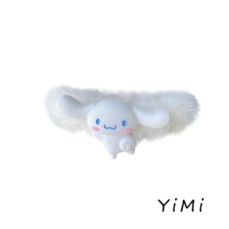 Dây cột tóc lông nhung họa tiết hoạt hình phong cách Hàn Quốc dễ thương