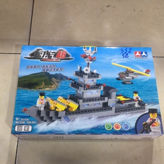 [có sẵn ] Lego tàu chiến + máy bay – đồ chơi xếp hình lắp ráp tàu chiến + máy bay với 370 miếng ghép