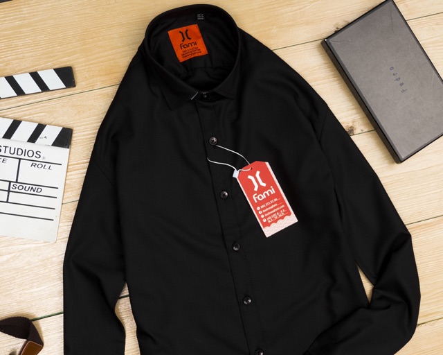 Áo sơmi Nam dài tay Fami coton lụa, có bigsize tới 140kg