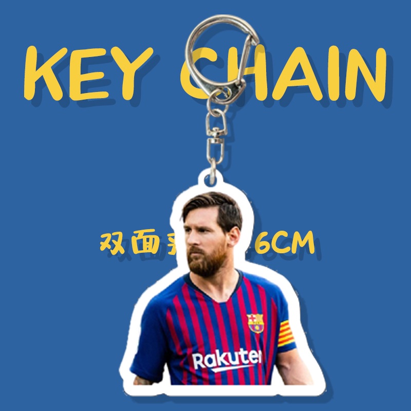 Móc khóa cầu thủ Ronaldo - Messi - Neymar quà tặng bạn bè