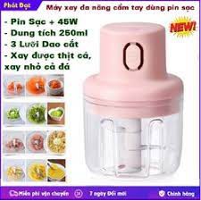 Máy Xay Mini Sạc Điện Xay Hành, Tỏi, Rau Củ Dung Tích 250ml