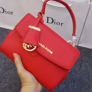 Túi chữ M size 20 chất da xước