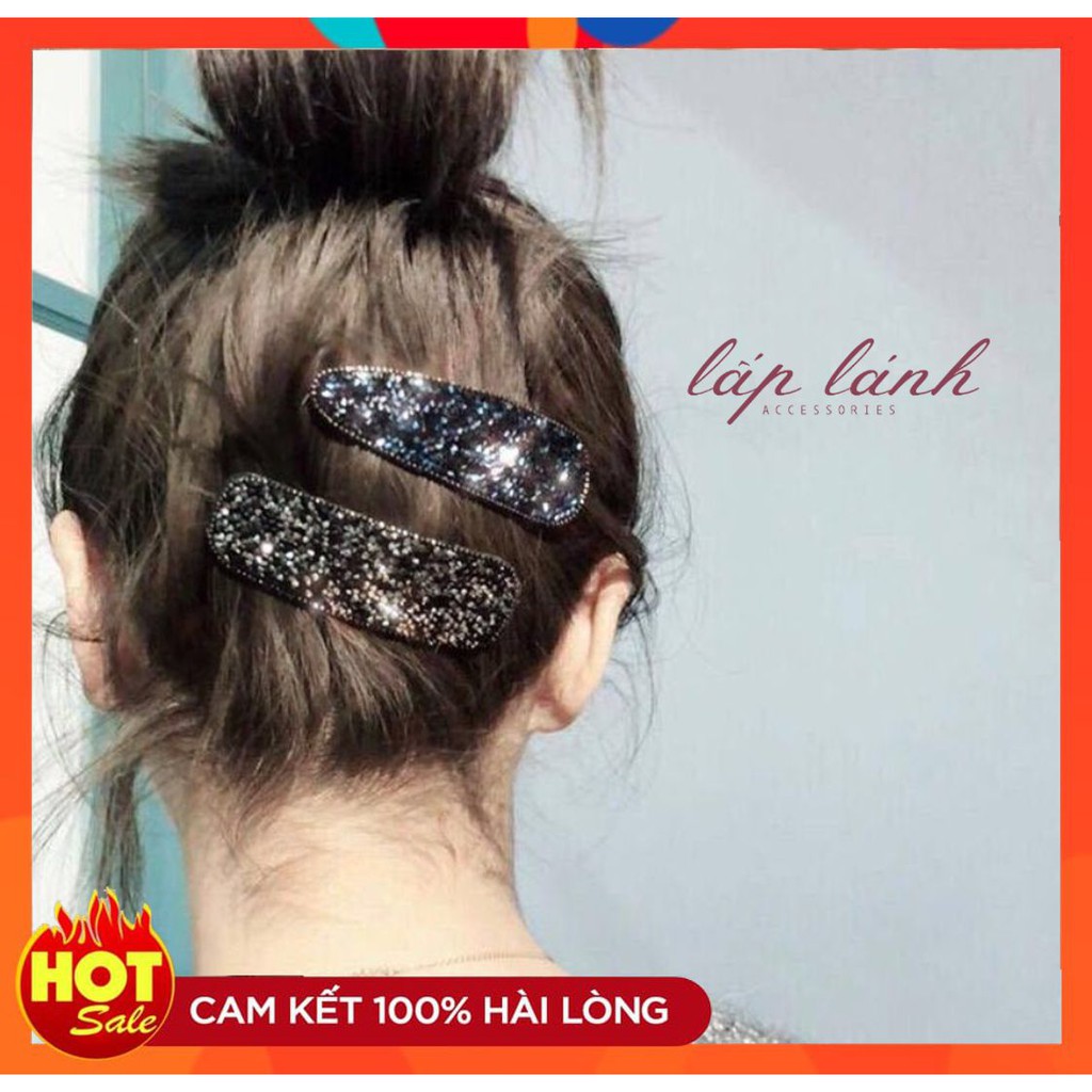 [Có sẵn] KẸP MÁI ĐÍNH ĐÁ JENNIE LẤP LÁNH TẠO KIỂU PHONG CÁCH HÀN QUỐC KM10