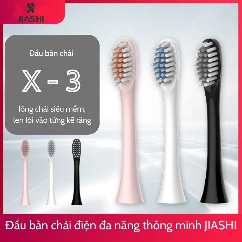 Đầu bàn chải điện đánh răng Sonic X-3 đầu tròn chống thấm lông lụa Dupont mềm mại DBC01